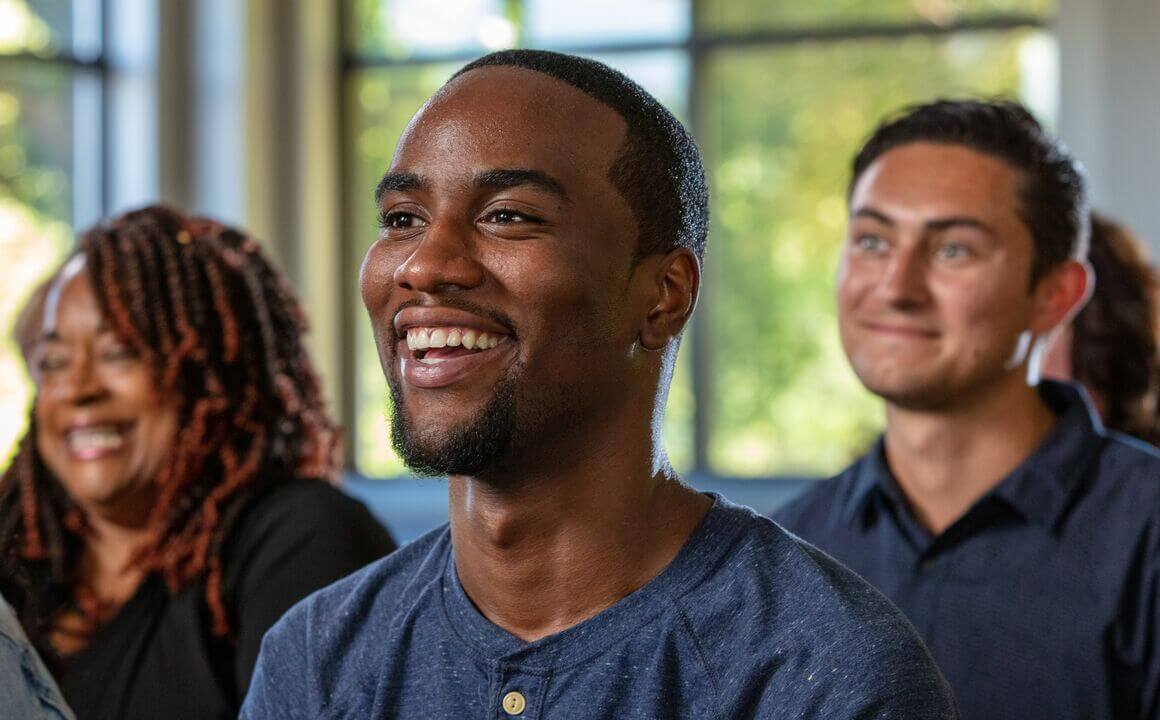 abstracted and blurred faces